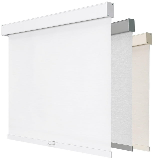 Persianas enrollables Joydeco, 100% opacas, inalámbricas, 50 x 120 cm, color blanco