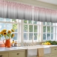 thumbnail image 6 of Pink Grey Gradient Backdrop Window Valance, Blurry Hazy Color 2 Pack Decorative Curtain for Small Windows, Light Filtering Valance with 3” Rod Pocket, 54"W x 18"L, 6 of 9