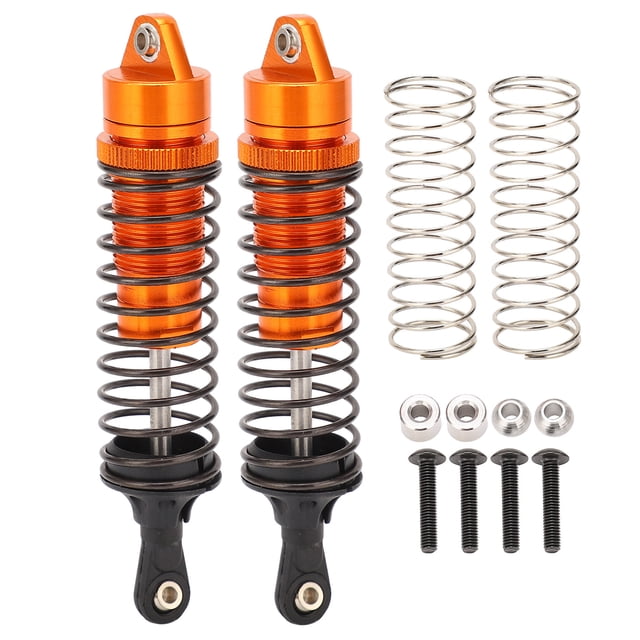 Amortiguador de aleación de aluminio RC, 2 uds., 115mm, para coches TRAXXAS SLASH 2WD 1/10 RC, color naranja