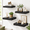 Black-10"W x 10"D-4 Pack, variant on Rustic Brown 10"W x 10"D 4 Pack Square Floating Wall Shelves