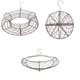 thumbnail image 1 of Soporte de de alambre de hierro Maceta Maceta colgante de metal Soporte de planta Cant.3 Cola Maceta suculenta de metal, 1 of 8