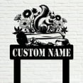 thumbnail image 4 of Handmadetneonsign Squirrel Metal With Stake, Squirrel Metal Name Sign Stake, Animal Metal Stake Decor, 4 of 5