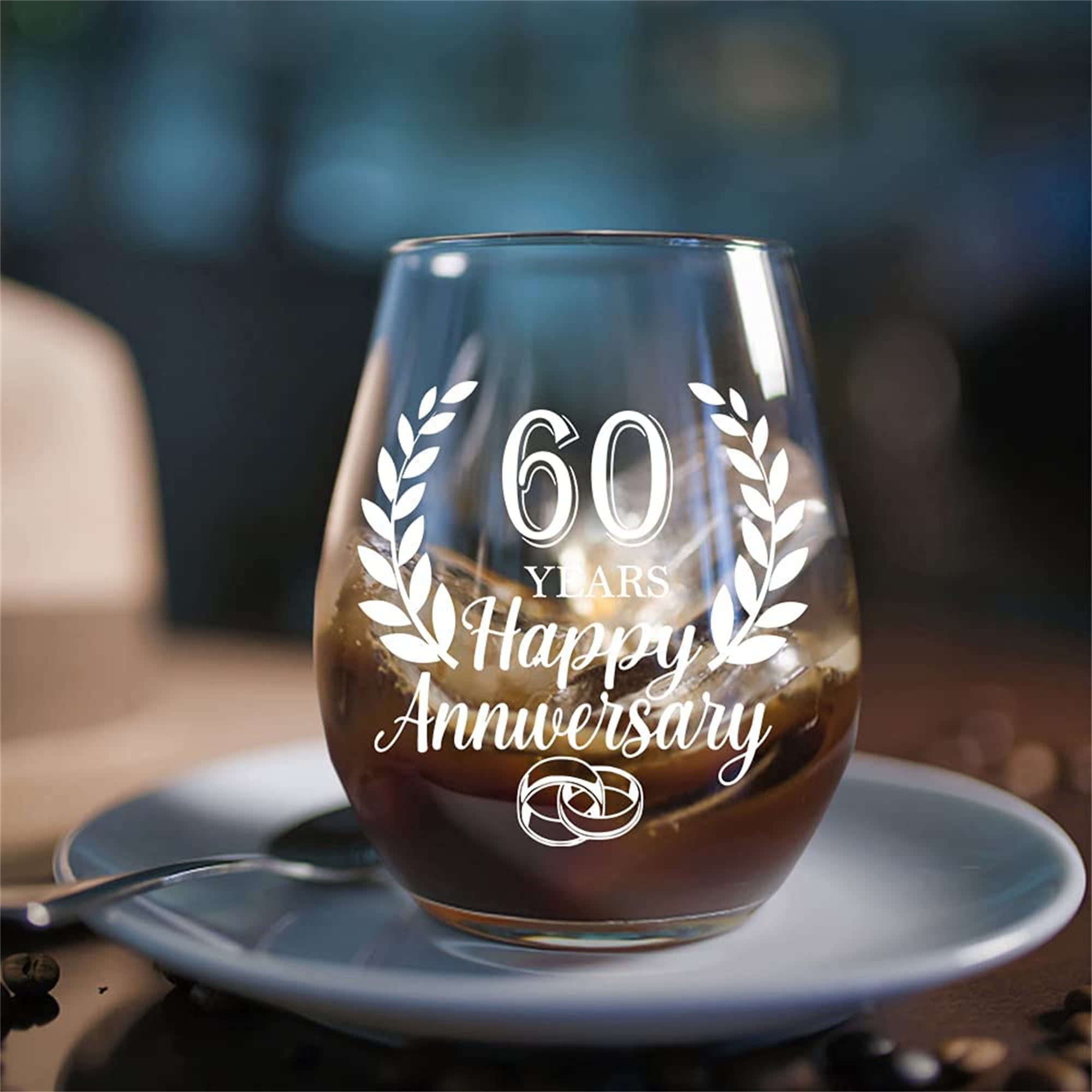 Happy 60th Anniversary Funny Wine Glass 60th Anniversary Birthday Gifts Ideas for Women Mom Dad Husband Wife 60th Birthday Party Wedding Anniversary Party Favorite Couples Gift Happy 60th Anniversary Funny Wine Glass 60th Anniversary Birthday Gifts Ideas for Women Mom Dad Husband Wife 60th Birthday Party Wedding Anniversary Party Favorite Couples Gift