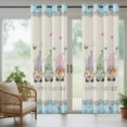 thumbnail image 5 of Outdoor Curtains for Patio Waterproof, Easter Outdoor Privacy Panels Grommet, Spring Gnomes Flowers Rabbit Eggs Blue Check Blackout Outside Curtains for Porch/Cabana/Pergola/Gazebo 54"x95", 1 Panel, 5 of 8