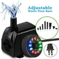 thumbnail image 3 of Rosnek 15W Submersible Water Pump 220V Garden Aquarium 12 LED Water Fountain Pump Filter Fish Pond Aquarium Tank Fountain Decor, 3 of 8