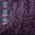 thumbnail image 5 of Bare Home Shaggy Blanket - 90" x 108" - Ultra Soft Fleece - King, Eggplant, 5 of 7