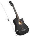 thumbnail image 4 of Tcbosik 38 inch Beginner Acoustic Guitar Kit, Starter Set with Case, Picks, Strings, Capo, Tuner and Strap, Matte Black, 4 of 10