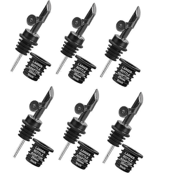 Liquor Pour Spout for Bottles, Hygienic Quick Bottle Pourer with Adapters for Large Neck Bottles, A