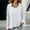 White, variant on Women's Long Cardigan Button Shirt Strap Lapel Flared Sleeve Top Fashion Women Casual Lapel Long Sleeve Solid Color Shirt Top Single-Breasted Cardigan Blouse Lapel Casual Tops Zipper Collar Tops