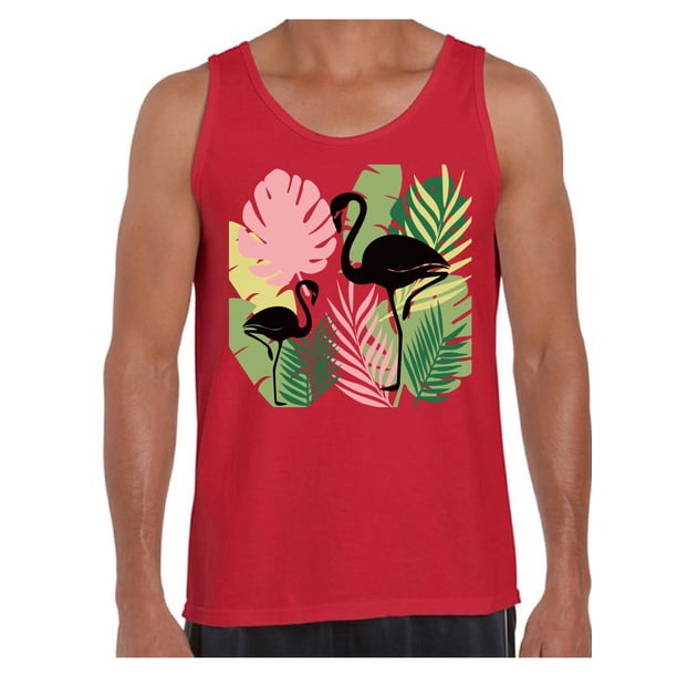Angel Dear Flamingos Square Neck Ruffle Tank And Short