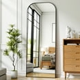 thumbnail image 3 of BEAUTYPEAK Miroir Pleine Longueur à Sommet Arrondi 21"x57 Pouces Miroir sur Pied, Noir, 3 of 9