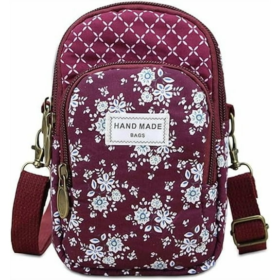 KXF Small Crossbody Bags for Women - Cute Floral Crossbody Purse Cloth Pouch Mini Cell Phone Purse Wallet