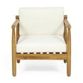 thumbnail image 7 of Arimo Acacia Wood Outdoor Club Chair with Cushions, Teak and Cream, 7 of 7