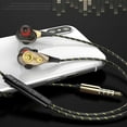 thumbnail image 2 of pitrice Earphone In-ear 10mW Earphone Plastic Dual Drive Stereo Wired Ears Headset with 3.5mm Connector, Gold, 2 of 7