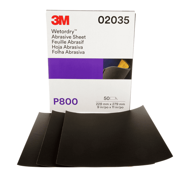 3M Wetordry Abrasive Sheet 213Q, 02035, P800, 9 in x 11 in