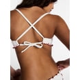 thumbnail image 4 of Kacey Lee Women's and Women's Plus Lettuce Edge Bikini Top with Bow, Sizes XS-3X, 4 of 6