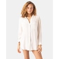 thumbnail image 6 of Roxy Stripe Out Cover Up Shirt - Size M - Color: Egret, 6 of 6