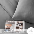 thumbnail image 4 of Deconovo Twin-XL Deep Pocket Sheet Set, Fitted Sheet Flat Sheet & Pillowcase, Dark Gray, 4 of 8