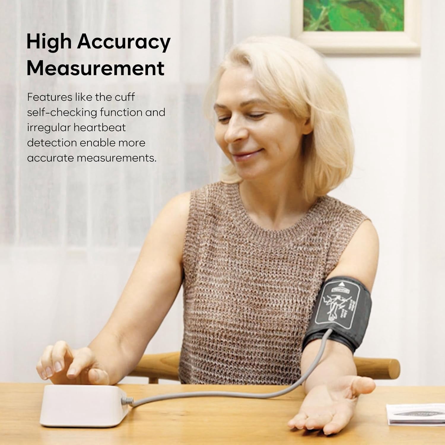 Easy@Home Upper Arm Blood Pressure Monitor, Accurate BP Machine with Voice & LED Display, MyHeartPal App, No Bluetooth
