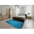 thumbnail image 5 of Ahgly Company Machine Washable Indoor Round Transitional Blue Area Rugs, 3' Round, 5 of 7