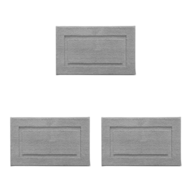 Cateissary Alfombra de baño: elegante, moderna, impermeable y duradera, cómoda alfombra de poliéster para baño, gris claro, 40 * 60 cm Type1 NO1