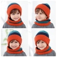 thumbnail image 6 of EnJoCho Toddler Kids Boys Girls Beaniess Hat Scarf Set Winter Warm Cute Striped Knit Cap Neck Warmer Cute Fashion Casual Outdoor Set, 6 of 7