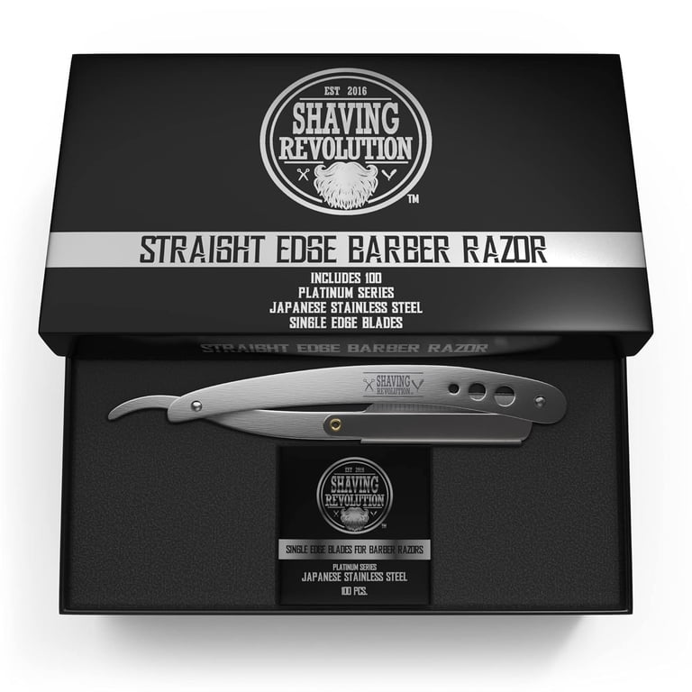 Viking Revolution Straight Edge Barber Razor with 100 Blades photo 2