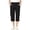 Black, variant on SAWOBUUN Kids Boys Girls Cargo Capri Pants School Uniform Elastic Waist Casual Straight Leg Cropped Trousers with Side Pockets