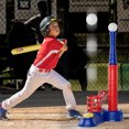 thumbnail image 4 of Tee Ball Set for Kids 3-5, Baseball Tee For Toddlers Includes 10 Balls, Auto Ball Outdoor Toys for Toddlers Age 3-5 Red&Blue, 4 of 7