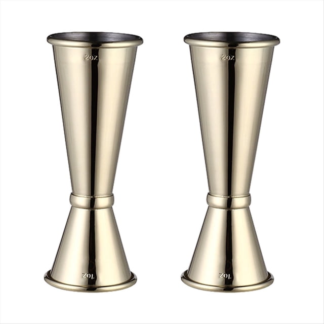 2 Piezas De Jigger Para CocteleríA, 1 Oz Y 2 Oz, Jigger De Acero Inoxidable, Herramienta De MedicióN De Doble Jigger De Estilo JaponéS Para Bar Y Hogar