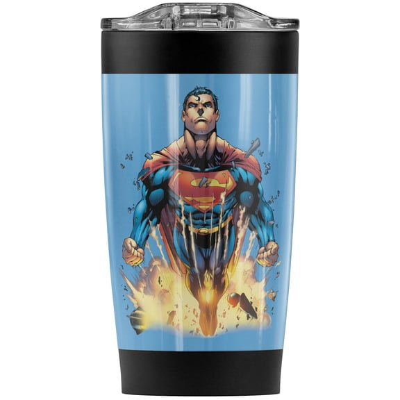 Superman #224 Cover Stainless Steel Tumbler 20 oz Coffee Travel Mug/Cup, Vacuum Insulated & Double Wall with Leakproof Sliding Lid | Great for Hot Drinks and Cold Beverages