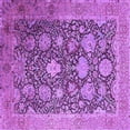 thumbnail image 1 of Ahgly Company Indoor Square Oriental Purple Industrial Area Rugs, 7' Square, 1 of 4