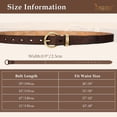 thumbnail image 6 of JASGOOD Vintage Leather Belts for Women Genuine Leather Thin Waist Belt for Jeans Pants, 6 of 8