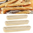 thumbnail image 2 of HomeLife Baguette Fermentation French Bread Dough Proofing Rattan Basket with Cloth Cover, 2 of 5