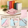 thumbnail image 3 of Uxcell A5 Binder 6 Ring, Refillable Loose Leaf Notebook Binder Cover PU Leather Budget Planner Protector Cover with Pen Slot Magnetic Buckle for Travel Journal Photocard Collection, Pink, 3 of 6