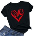thumbnail image 4 of Tbopshirt Valentine's Day T-Shirts for Women Short Sleeve Graphic Tees, Plus Size Womens Tops,Valentines Day Fashion Printed T-shirt S-XXXL, 4 of 4