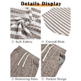 thumbnail image 4 of MOSHU Two Piece Womens Pajama Sets Button Down Shirts and Drawstring Pants with Pockets Solid Lounge Sets for Women, 4 of 8