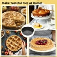 thumbnail image 3 of 9’’ Non-stick Tart Pans, 2 Packs Deep Pie Pans with Removable Bottom, Fluted Round Tart Quiche Pie Pans, Carbon Steel Baking Pan Dish, Easy to Use and Clean, 3 of 6