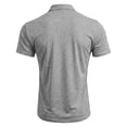 thumbnail image 6 of Ohufall Mens Sport T-shirts Zipper Turndown Collar Tee Breathable Short Sleeve Solid T Shirts, 6 of 6