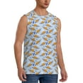 thumbnail image 2 of Uemuo Cute Sloth Pattern Men's Sleeveless T-Shirt,Muscle Athletic Tank Top, Moisture-wicking Quick-dry Breathable Classic Tee Top for Gym Run Outdoor Sports-Medium, 2 of 8