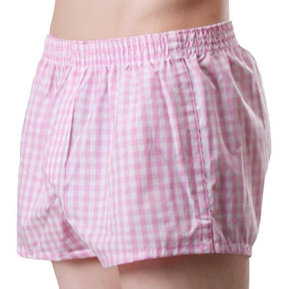 TSADFHJI Manmade Underwear Men Mens Plaid Loose Pants Comfortable and Breathable Cotton Home Pajama Pants Men's Pants L