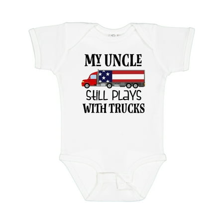 

Inktastic My Uncle Still Plays with Trucks Gift Baby Boy or Baby Girl Bodysuit