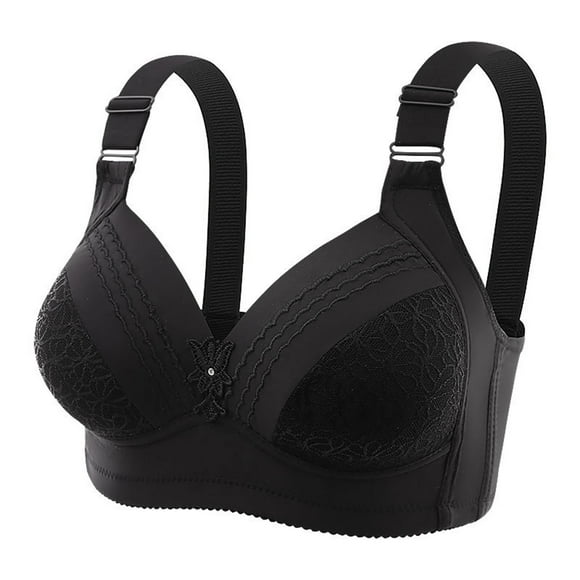 Ersazi Soutien-Gorge 32Dd pour Femmes Mode Femme Grande Taille Sans Armature Confortable Rehausseur Soutien-Gorge sous-Vêtements en Liquidation Noir m