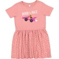 thumbnail image 3 of Inktastic Born to Race Pink Race Car Girls Toddler Dress, 3 of 5