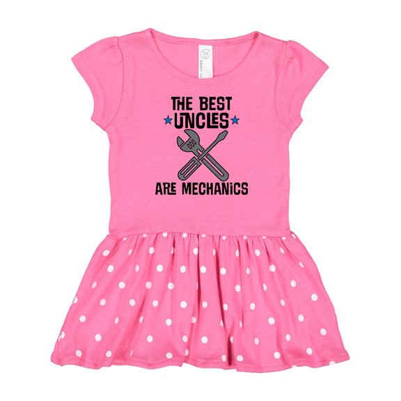 Inktastic Best Uncles Are Mechanics Gift Baby Girl Dress