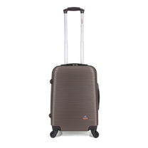 InUSA Royal 20" Hardside Lightweight Luggage with Spinner Wheels, Handle, and Trolley, Brown
