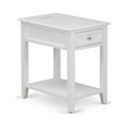 thumbnail image 4 of East West Furniture Denison 24" Wood Nightstand with 1 Drawer in White, 4 of 6