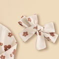 thumbnail image 5 of Baby Bodysuit Boy Girl Clothes Soft Newborn Infant Outfit for 0-3 Months Newborn Girls Floral Print All Over Print Romper With Foot Covering, 5 of 7
