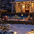 thumbnail image 6 of Christmas Yard Fence Banner Long Festive Decoration with Santa Reindeer for Outdoor Patio Railing Wall Holiday Decor, 6 of 9