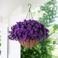 Artificial Fake Hanging Flowers Plants Basket For Outdoor Porch Spring